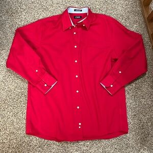 Chaps Red Button Down